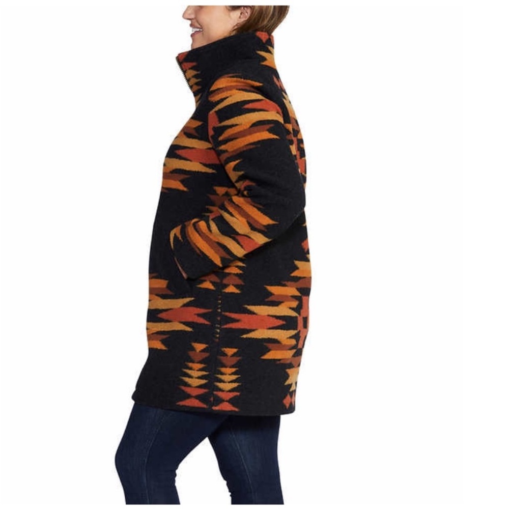 Pendleton wool blend southwestern zip up coat - Picture 4 of 11